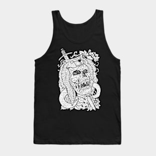 Mystic Skull (9) Hand Drawn Original Artwork. Tank Top